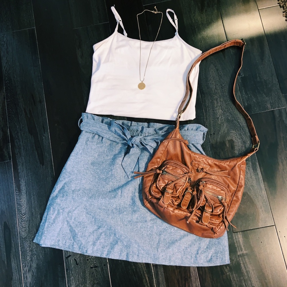 Brown fringe purse
